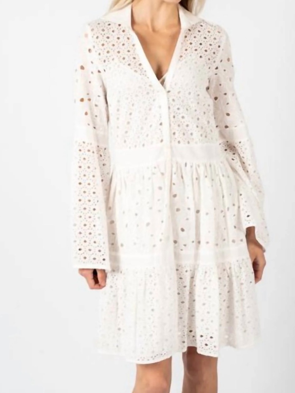 White Eyelet Summer Dress